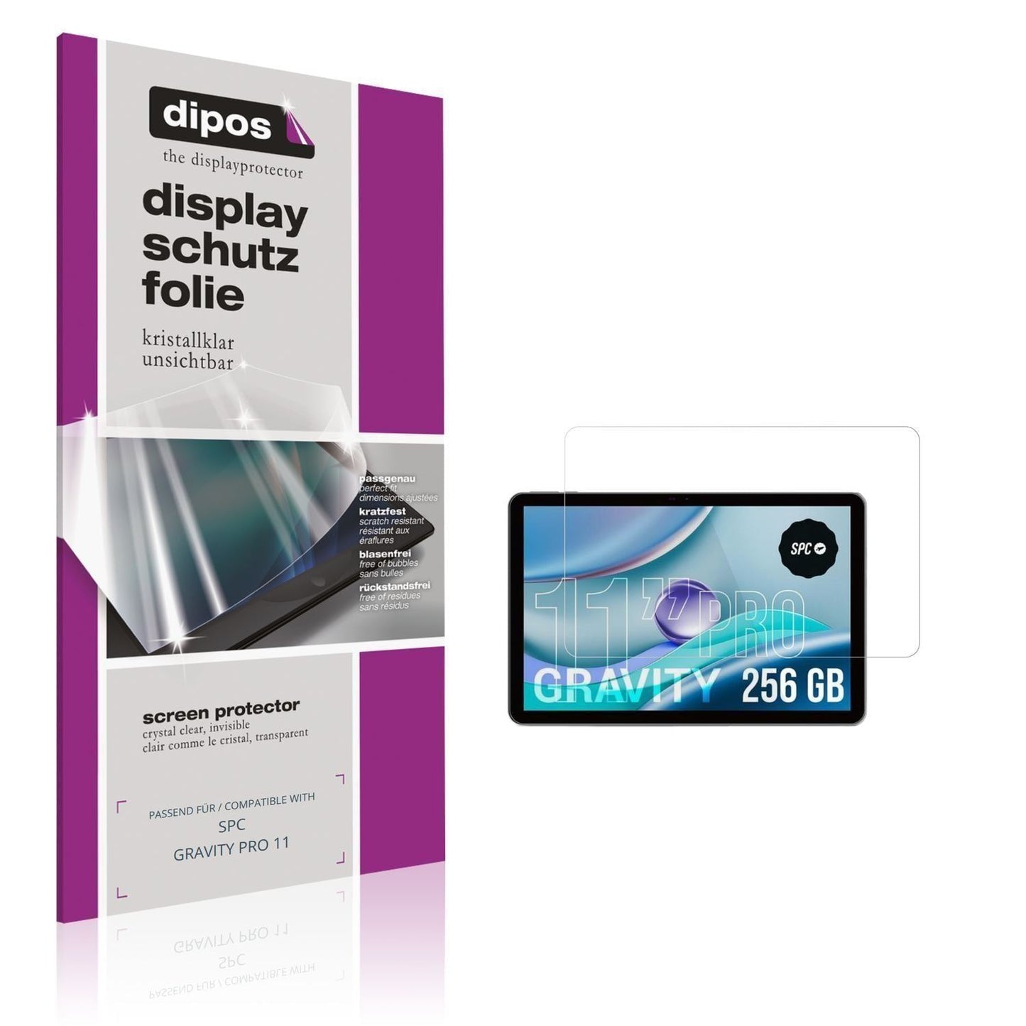 2x Schutzfolie klar für SPC GRAVITY PRO 11 Display (1)