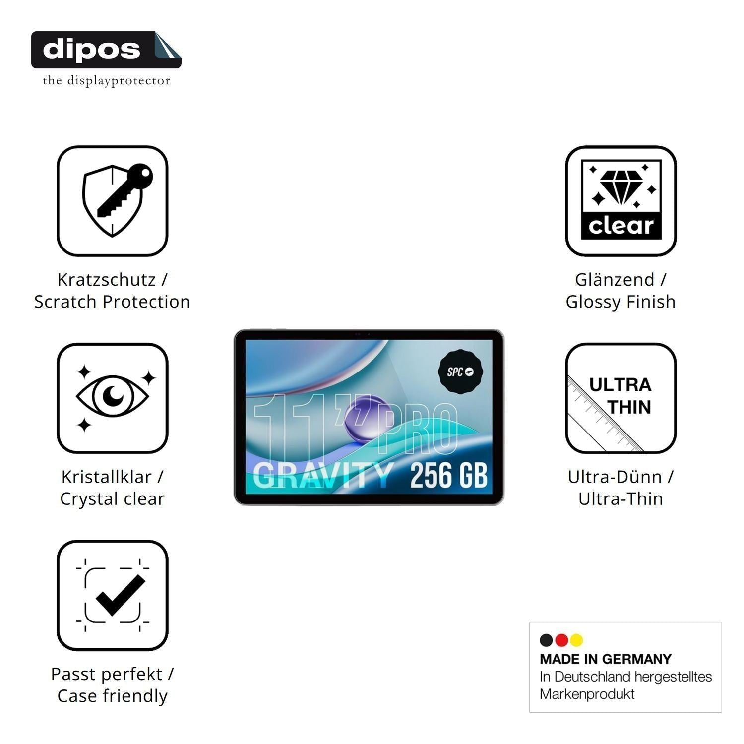 2x Schutzfolie klar für SPC GRAVITY PRO 11 Display (7)