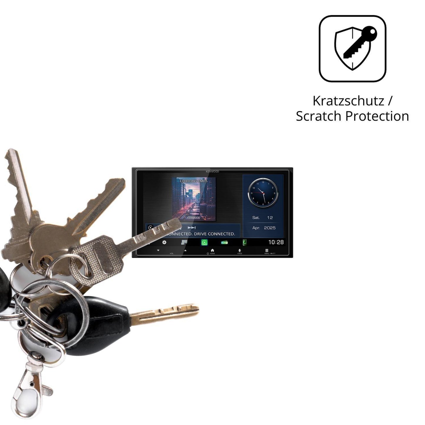 2x Schutzfolie klar für Kenwood DMX7525DABS Displa (4)