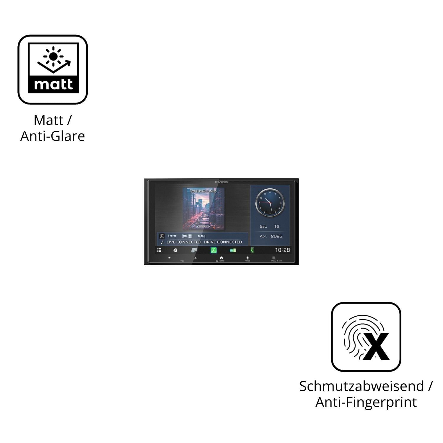 2x Schutzfolie matt für Kenwood DMX7525DABS Displa (5)