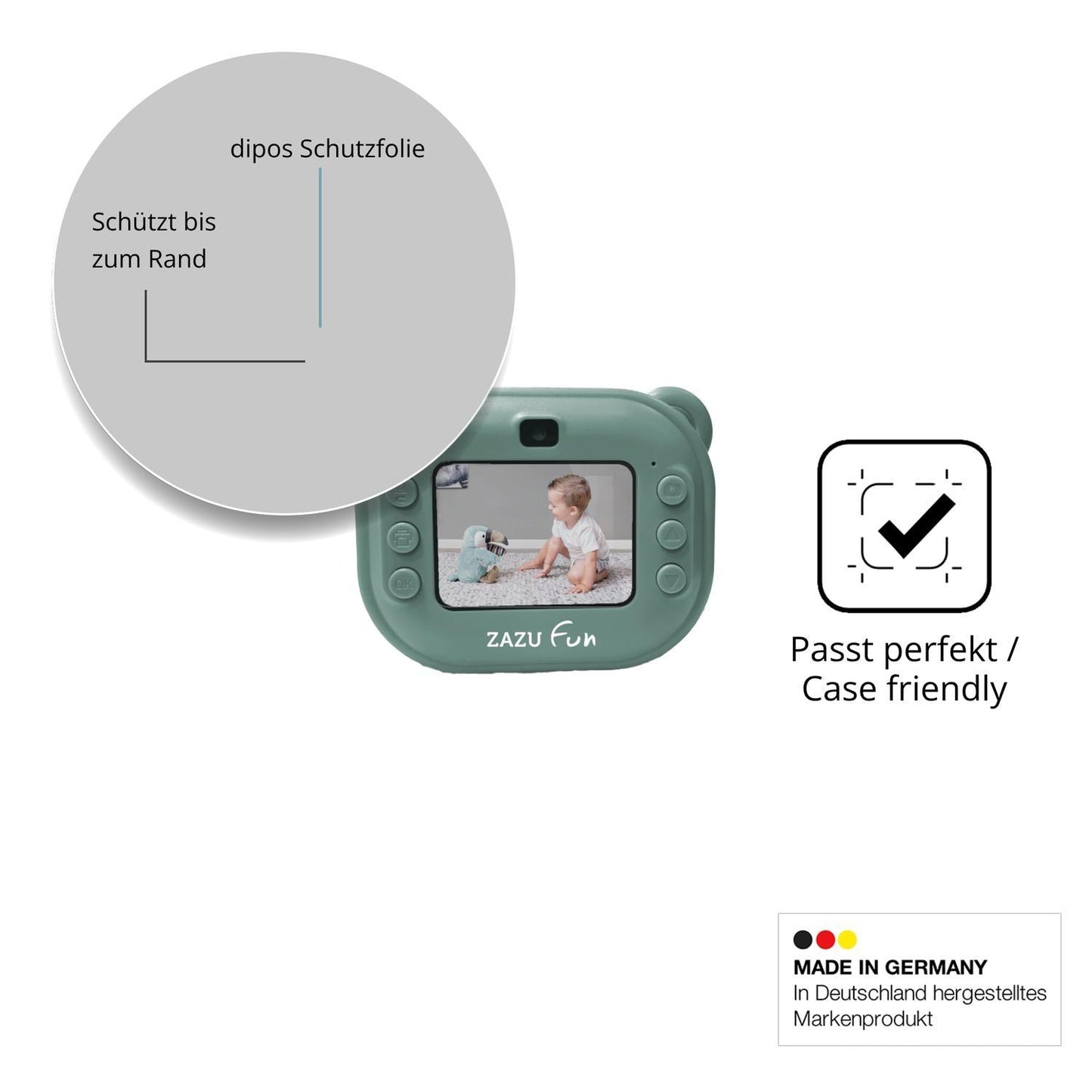 2x 9H Schutzfolie für ZAZU Kinder Sofortbild-Kamer (6)