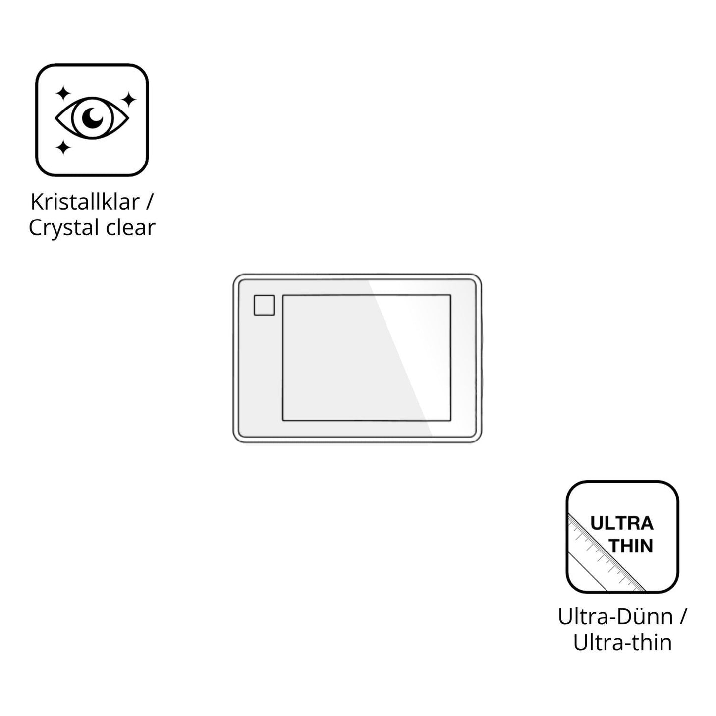 4x Schutzfolie klar für Apexcam X80 Pro Display-Sc (5)