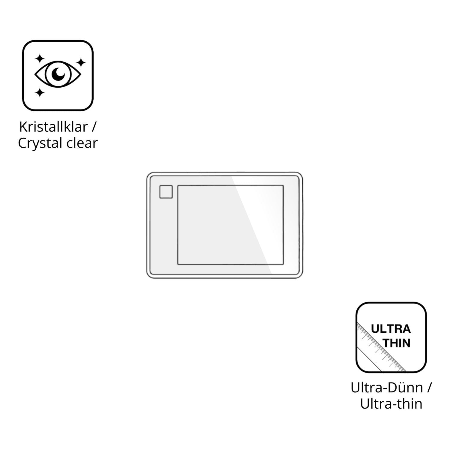 4x Schutzfolie klar für Apexcam X80 Pro Display-Sc (5)