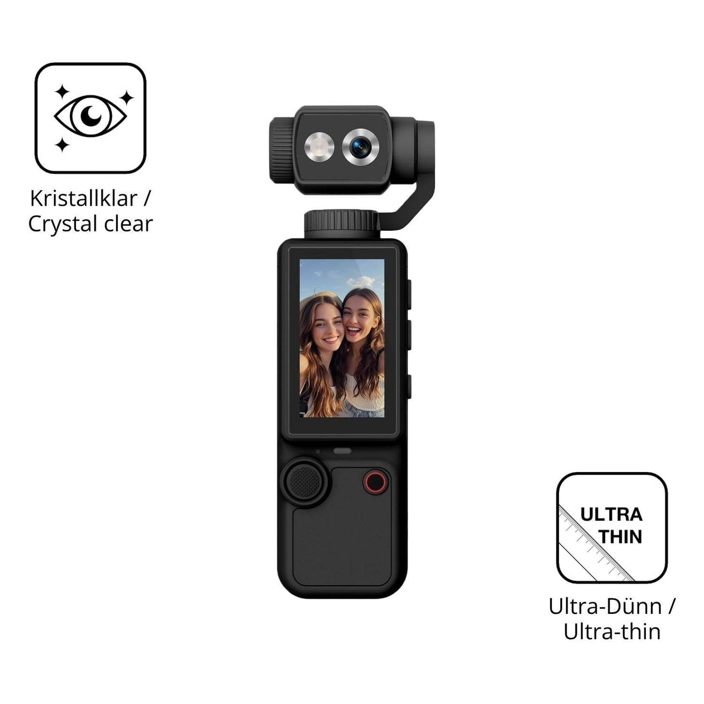 4x Schutzfolie klar für FIRE BULL Action Cam 1.9 Z (5)