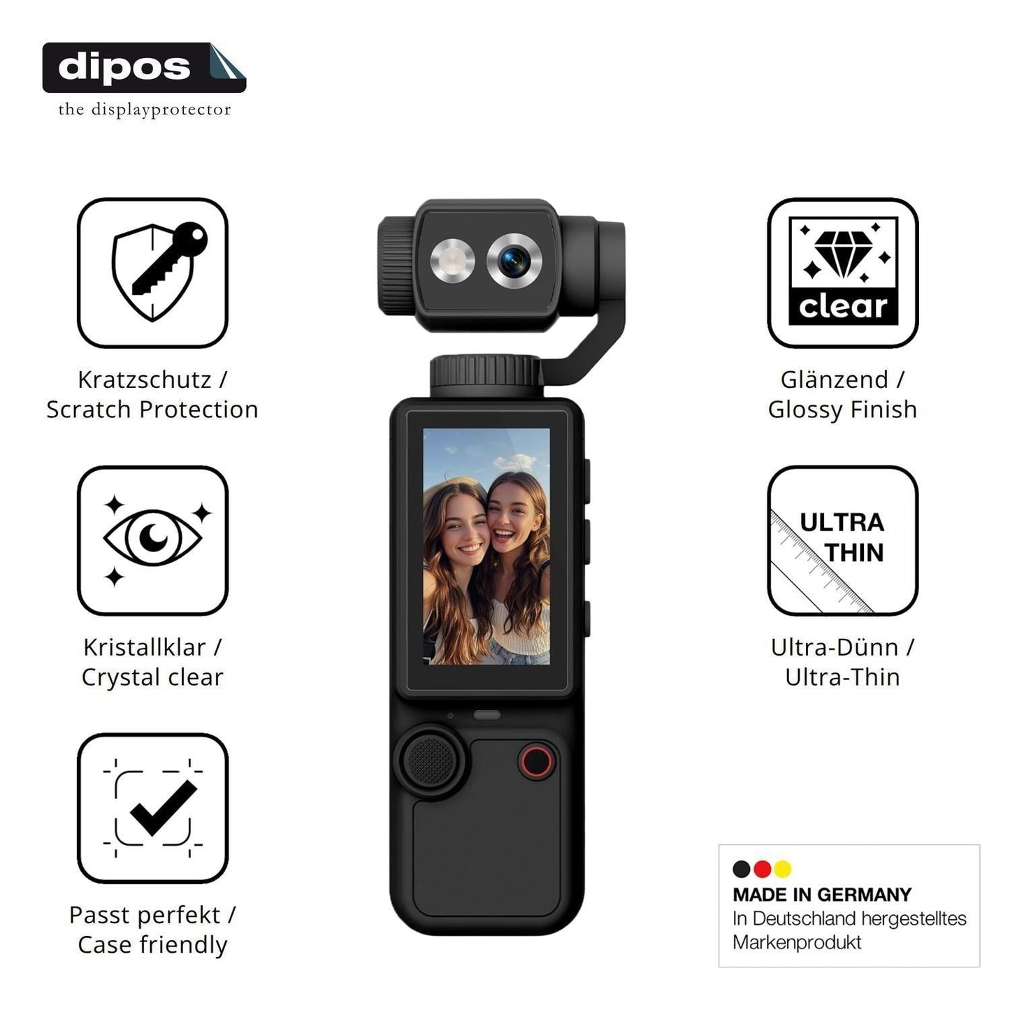 4x Schutzfolie klar für FIRE BULL Action Cam 1.9 Z (7)