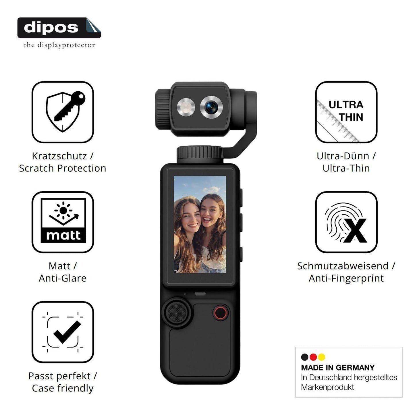 4x Schutzfolie matt für FIRE BULL Action Cam 1.9 Z (7)