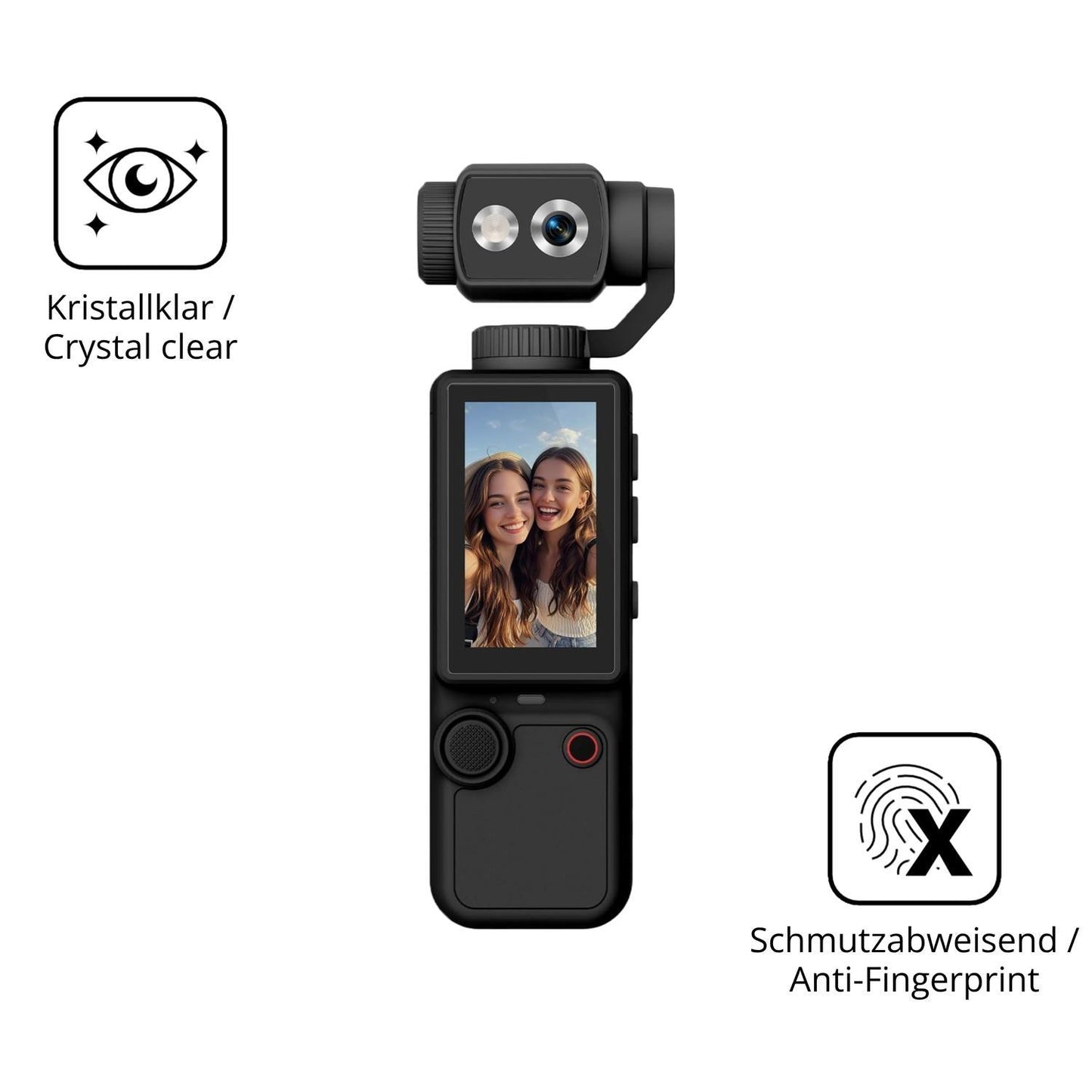 2x 9H Schutzfolie für FIRE BULL Action Cam 1.9 Zol (5)