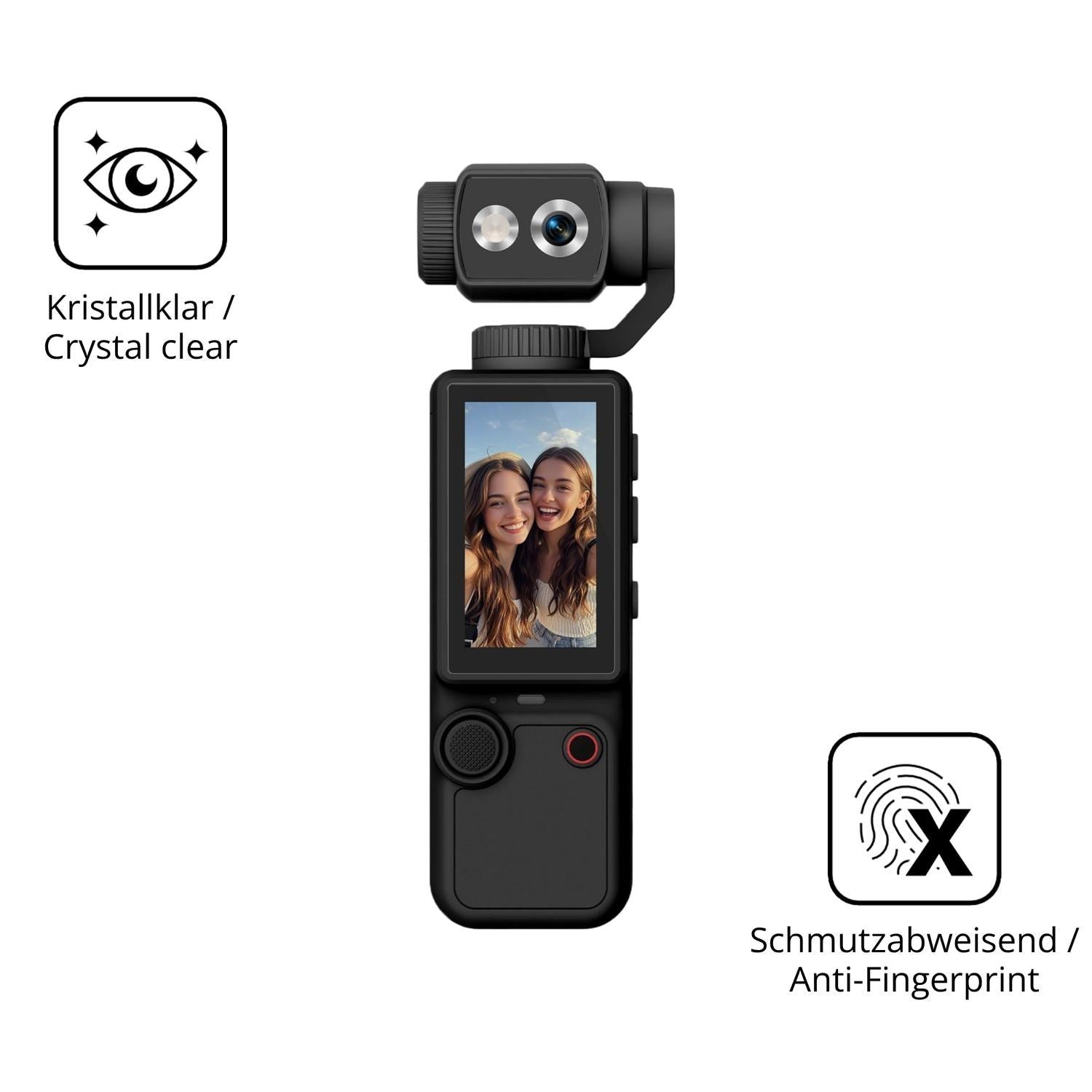 2x 9H Schutzfolie für FIRE BULL Action Cam 1.9 Zol (5)