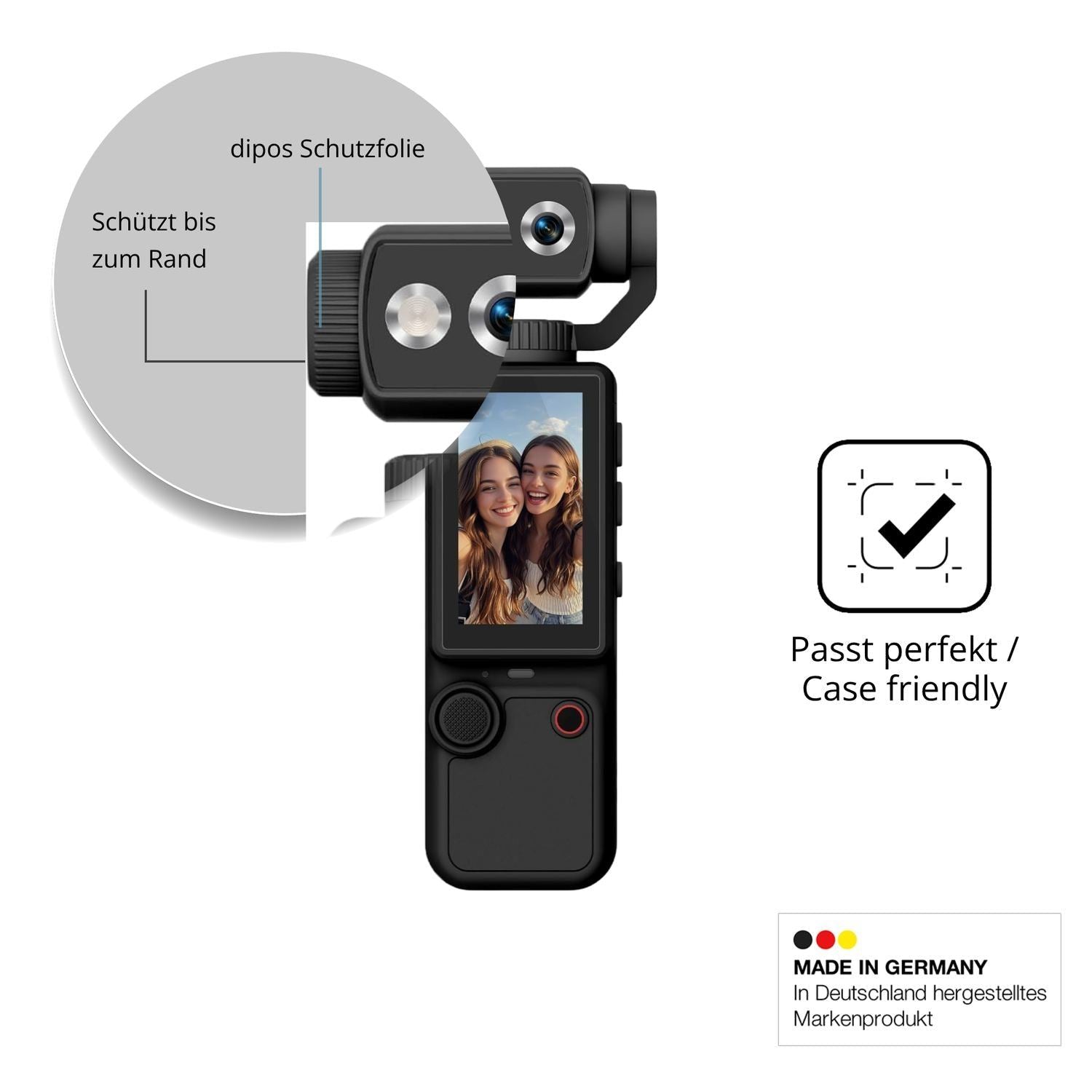 2x 9H Schutzfolie für FIRE BULL Action Cam 1.9 Zol (6)