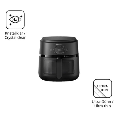 2x Schutzfolie klar für Philips Airfryer 2000 Seri (5)