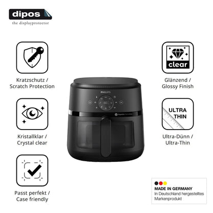 2x Schutzfolie klar für Philips Airfryer 2000 Seri (7)