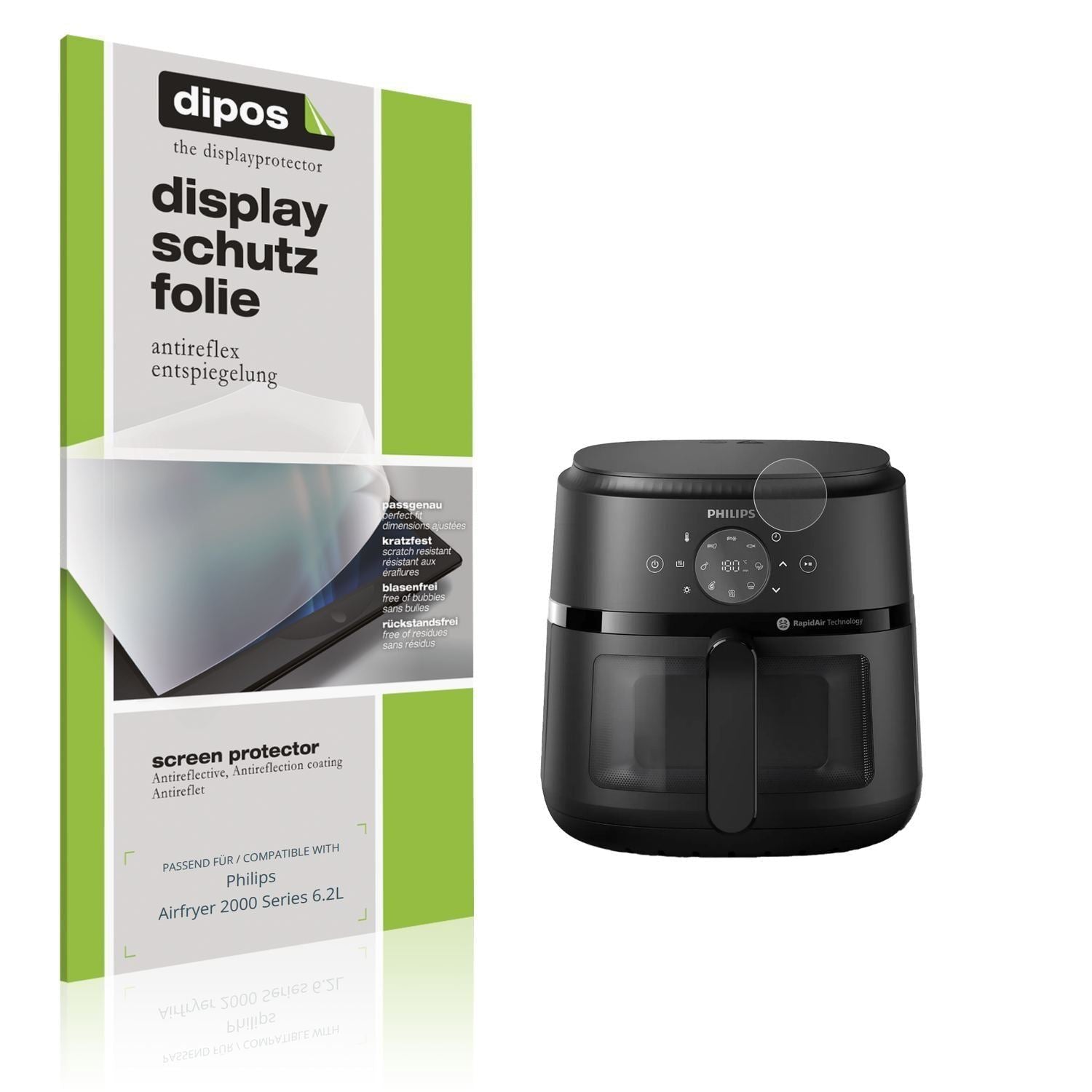 2x Schutzfolie matt für Philips Airfryer 2000 Seri (1)