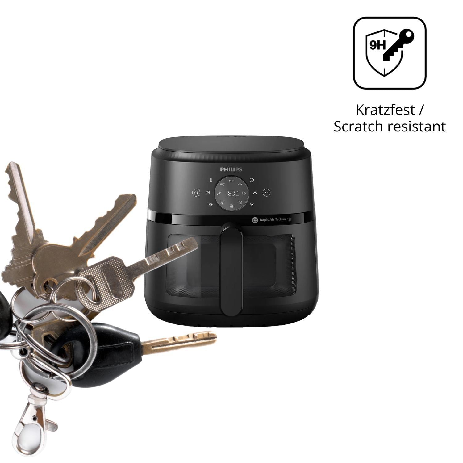 2x 9H Schutzfolie matt für Philips Airfryer 2000 S (3)