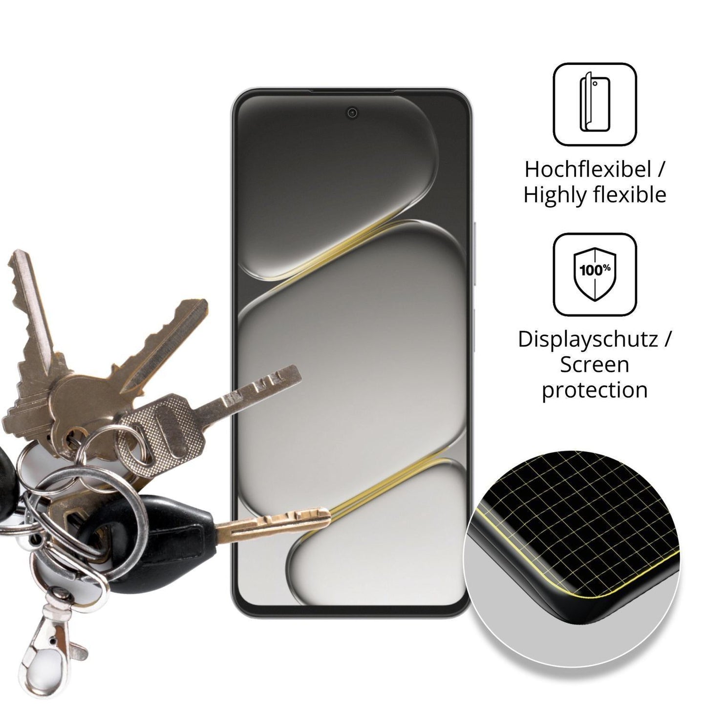 2x Full Cover Schutzfolie matt für OnePlus Turbo 6 (3)
