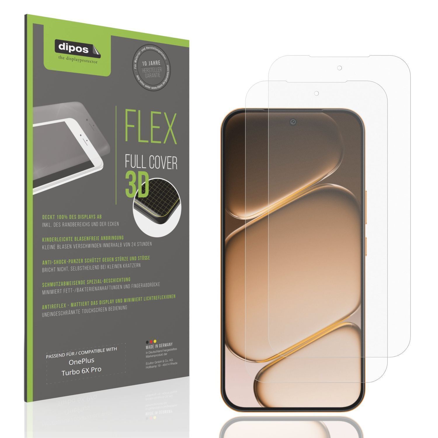 2x Full Cover Schutzfolie matt für OnePlus Turbo 6 (1)