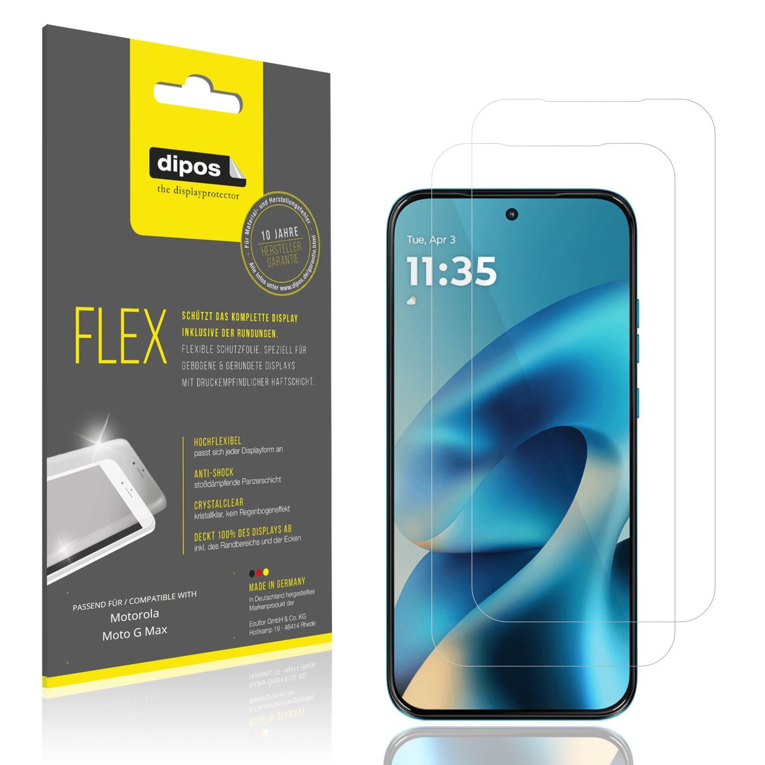 2x 3D Full Cover Schutzfolie für Motorola Moto G M (1)