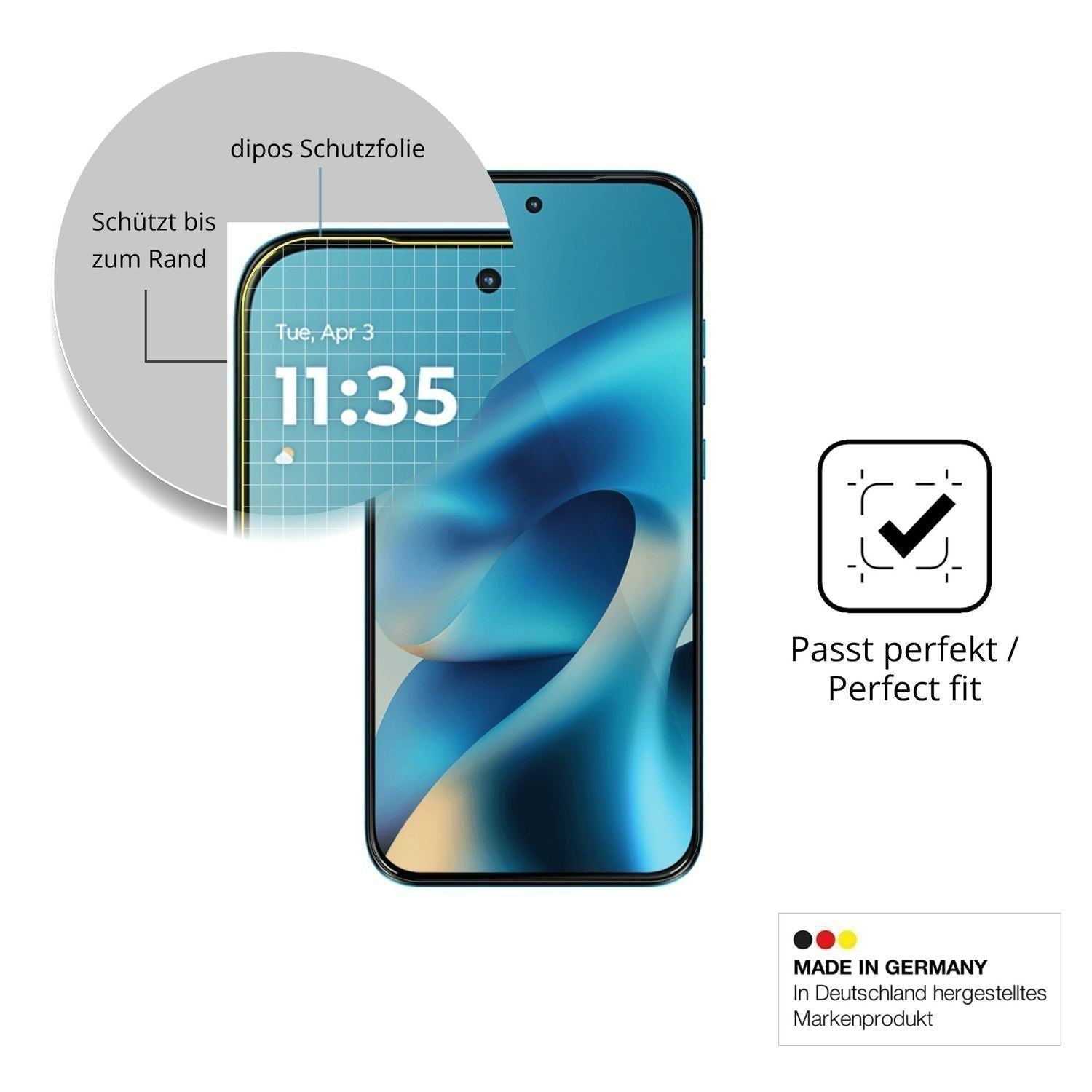2x 3D Full Cover Schutzfolie für Motorola Moto G M (6)