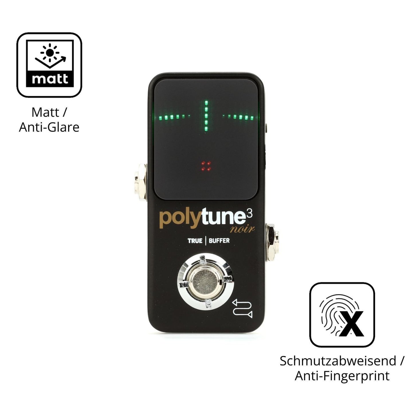 4x Schutzfolie matt für TC Electronic POLYTUNE 3 N (5)