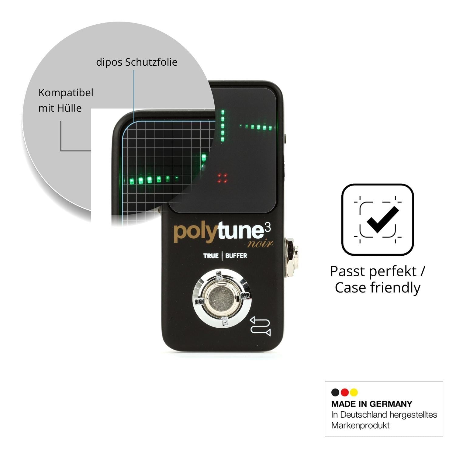 4x Schutzfolie matt für TC Electronic POLYTUNE 3 N (6)