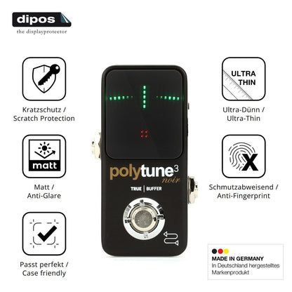 4x Schutzfolie matt für TC Electronic POLYTUNE 3 N (7)