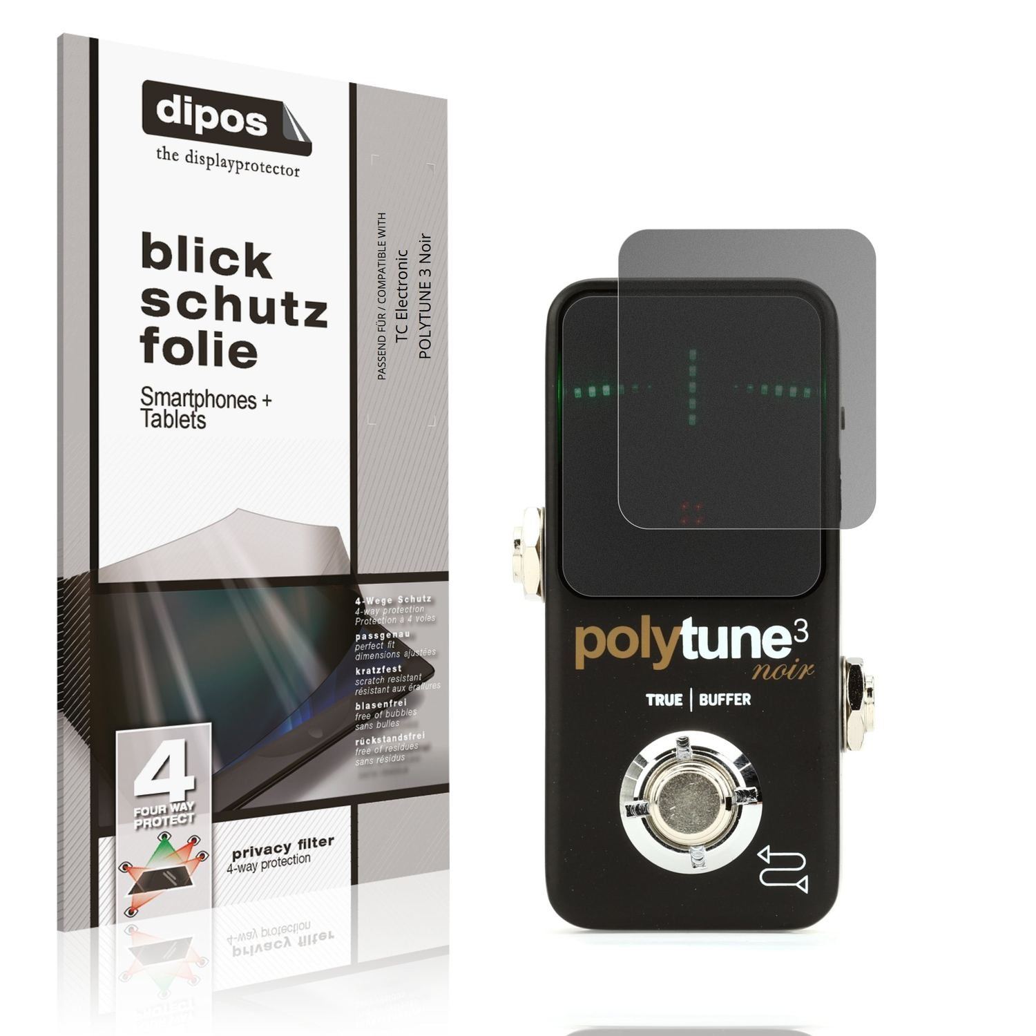 Blickschutzfolie für TC Electronic POLYTUNE 3 Noir (1)