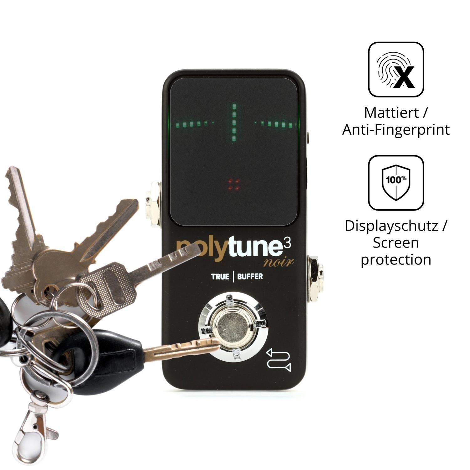 Blickschutzfolie für TC Electronic POLYTUNE 3 Noir (3)