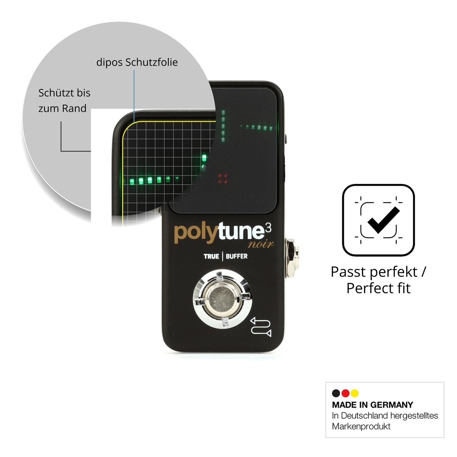 Blickschutzfolie für TC Electronic POLYTUNE 3 Noir (4)