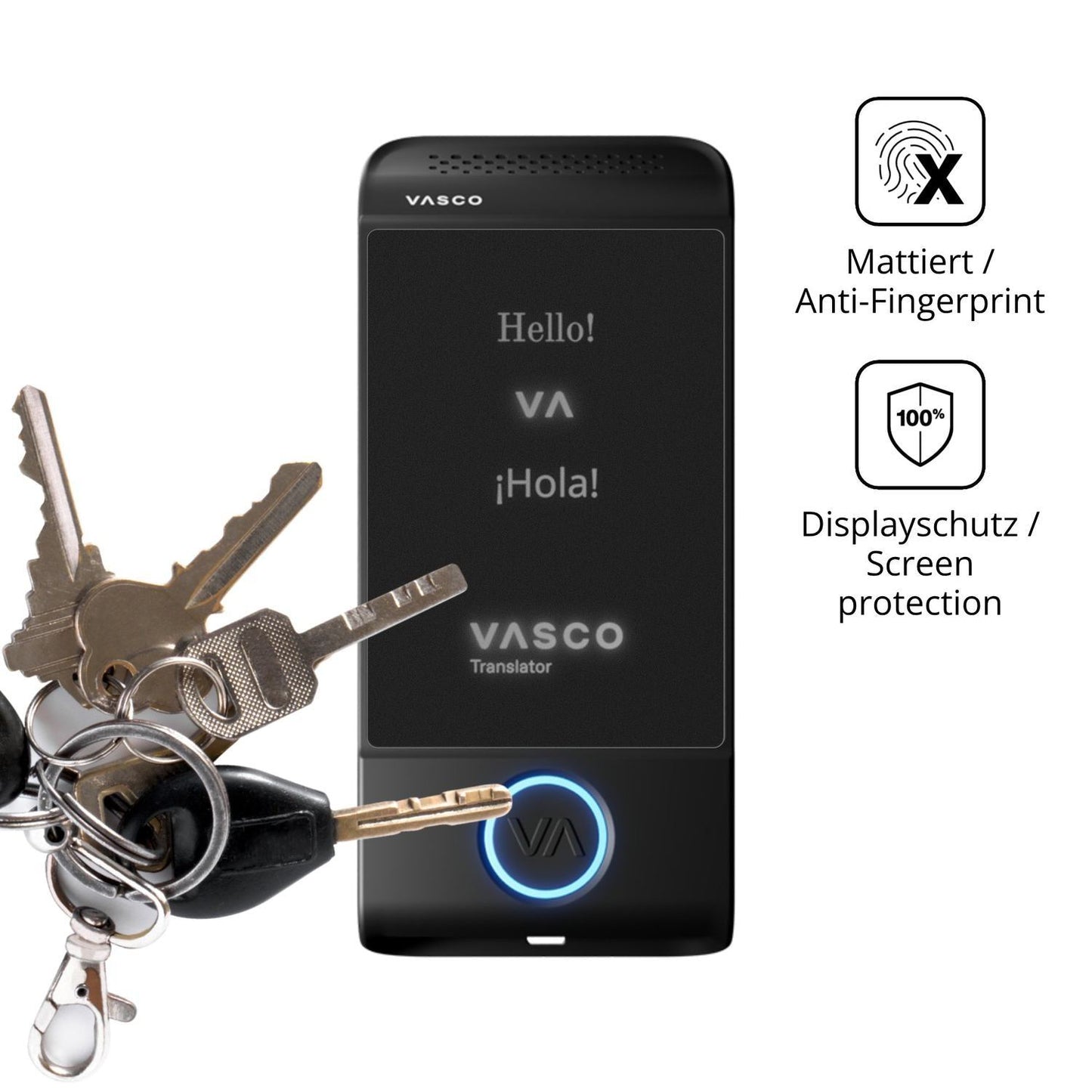 Blickschutzfolie für Vasco Translator M4 matt Schu (3)