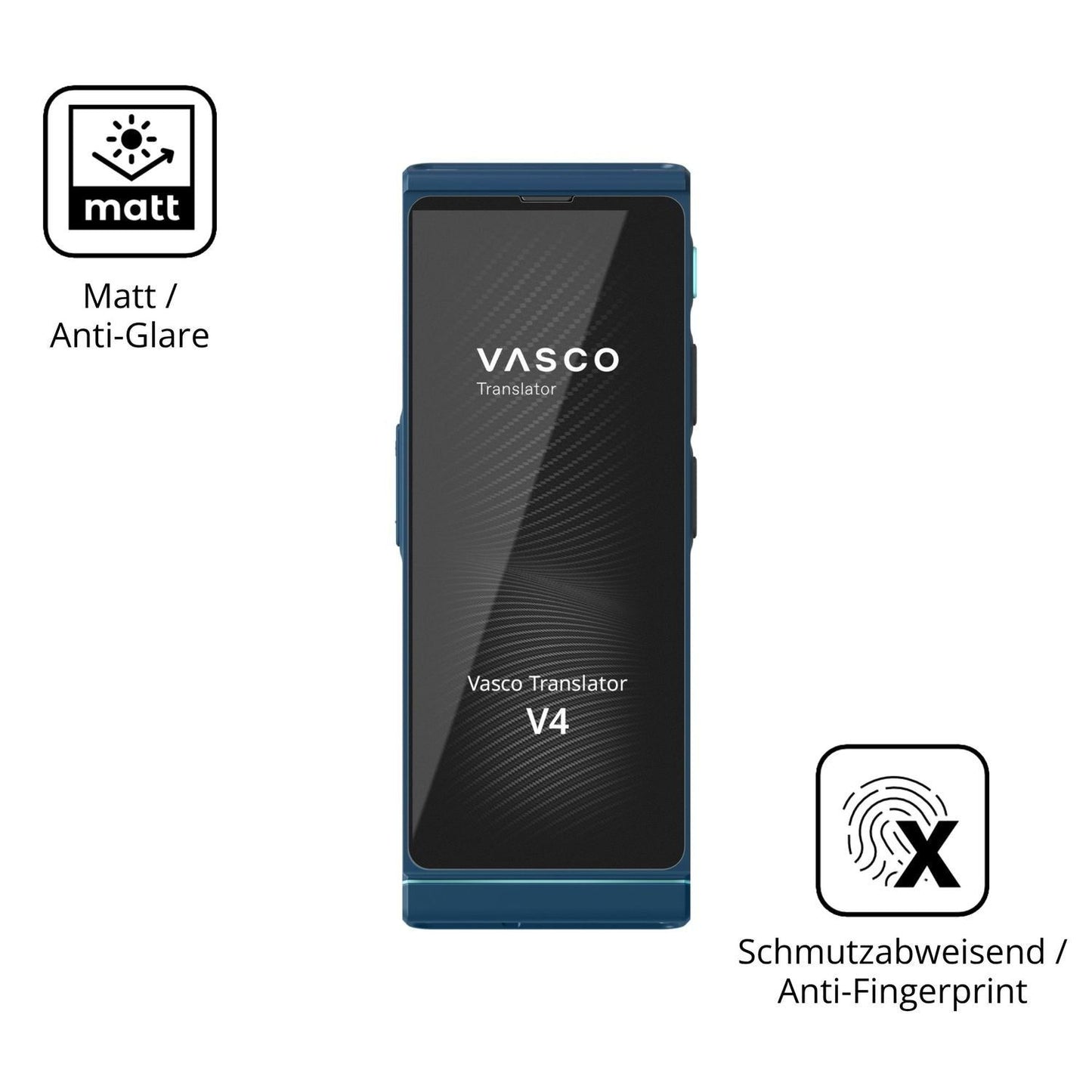 4x Schutzfolie matt für Vasco Translator V4 Displa (5)