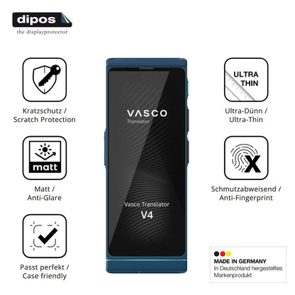 4x Schutzfolie matt für Vasco Translator V4 Displa (7)