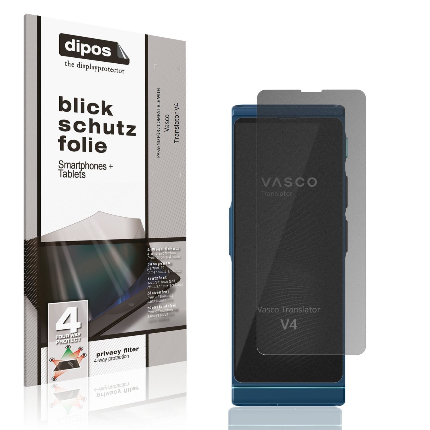 Blickschutzfolie für Vasco Translator V4 matt Schu (1)