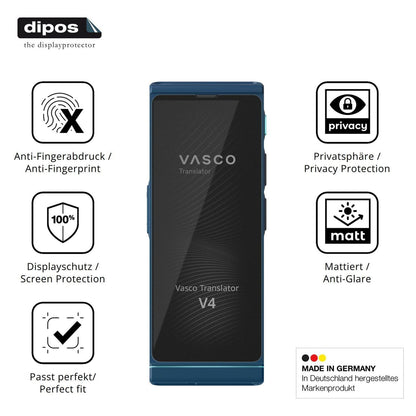 Blickschutzfolie für Vasco Translator V4 matt Schu (5)