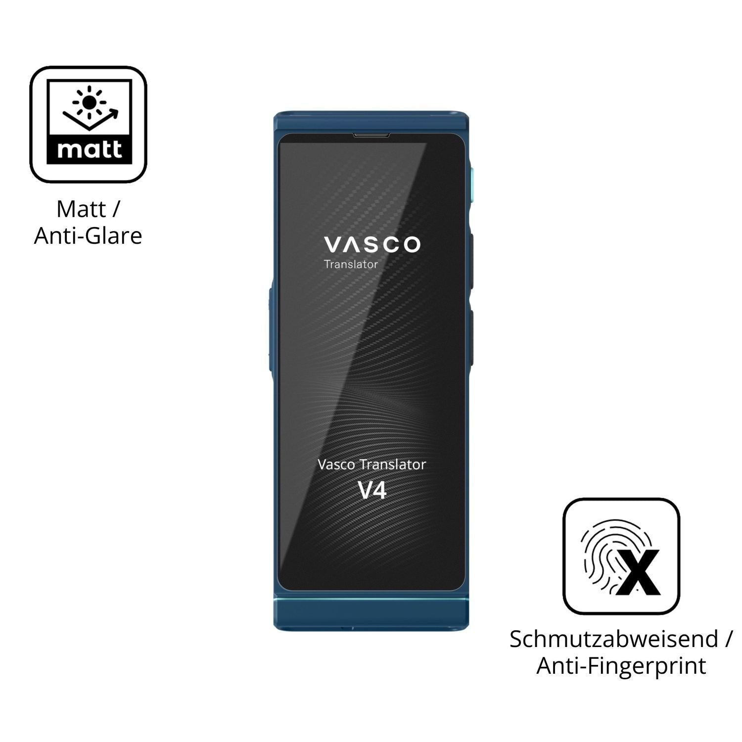 2x 9H Schutzfolie matt für Vasco Translator V4 Pan (5)