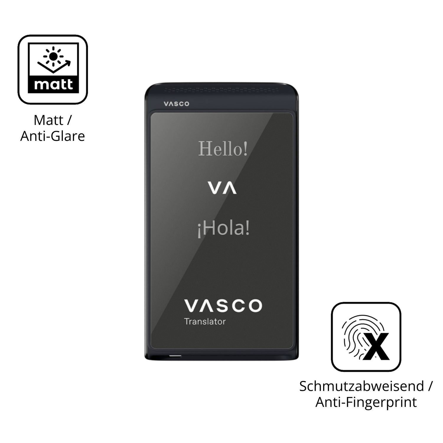 4x Schutzfolie matt für Vasco Translator Q1 Displa (5)