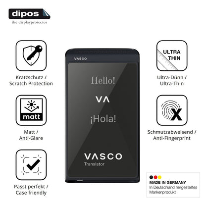 4x Schutzfolie matt für Vasco Translator Q1 Displa (7)