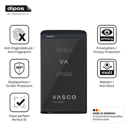 Blickschutzfolie für Vasco Translator Q1 matt Schu (5)