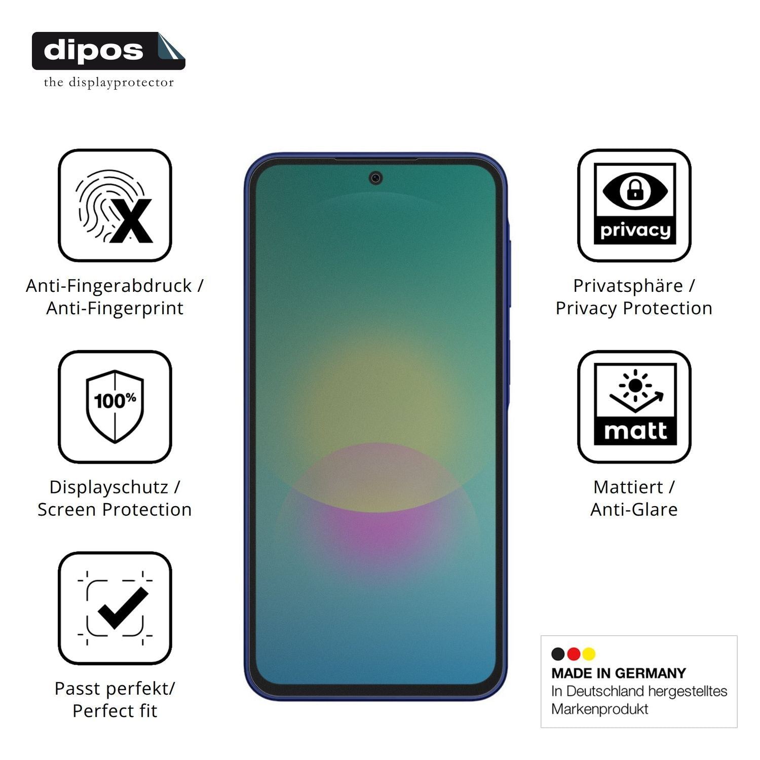 Blickschutzfolie für Samsung Galaxy A27 matt Schut (5)
