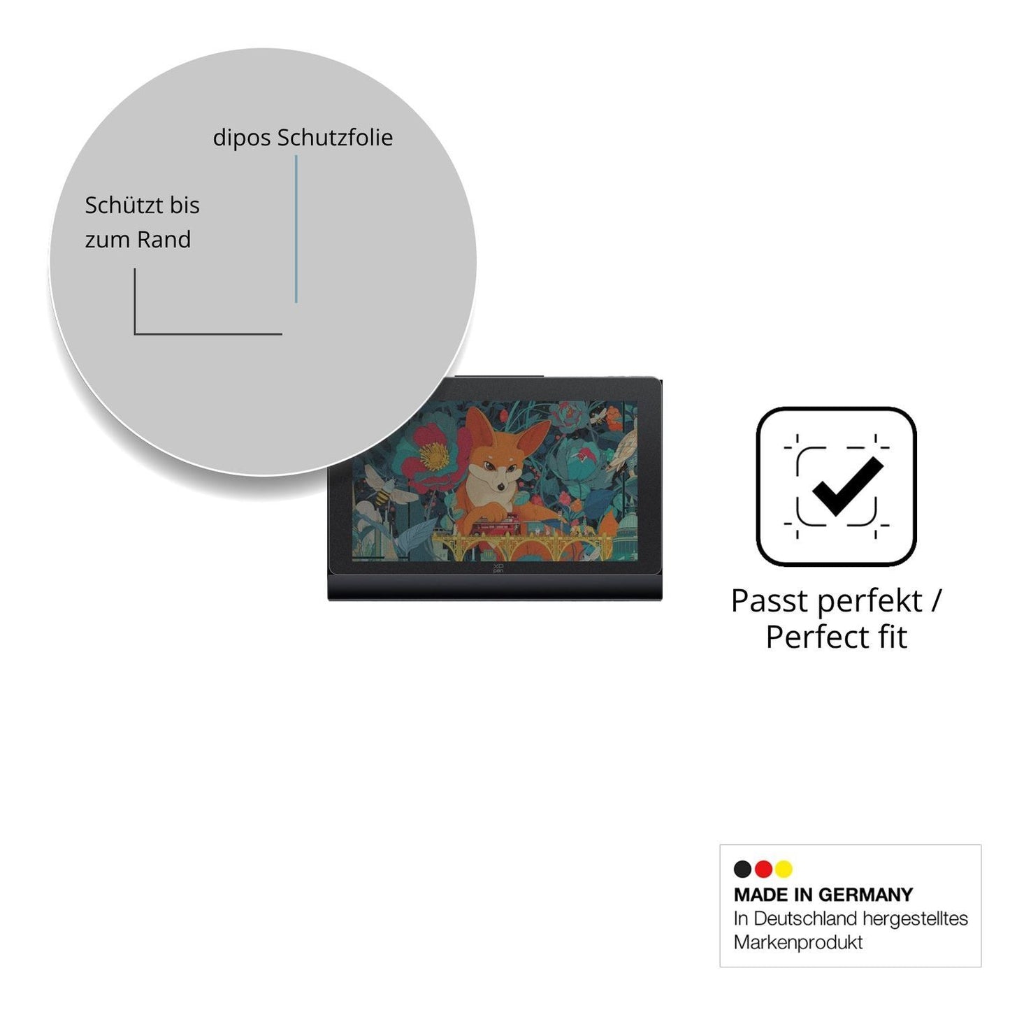 Blickschutzfolie für XP-Pen Artist Ultra 16 matt S (4)
