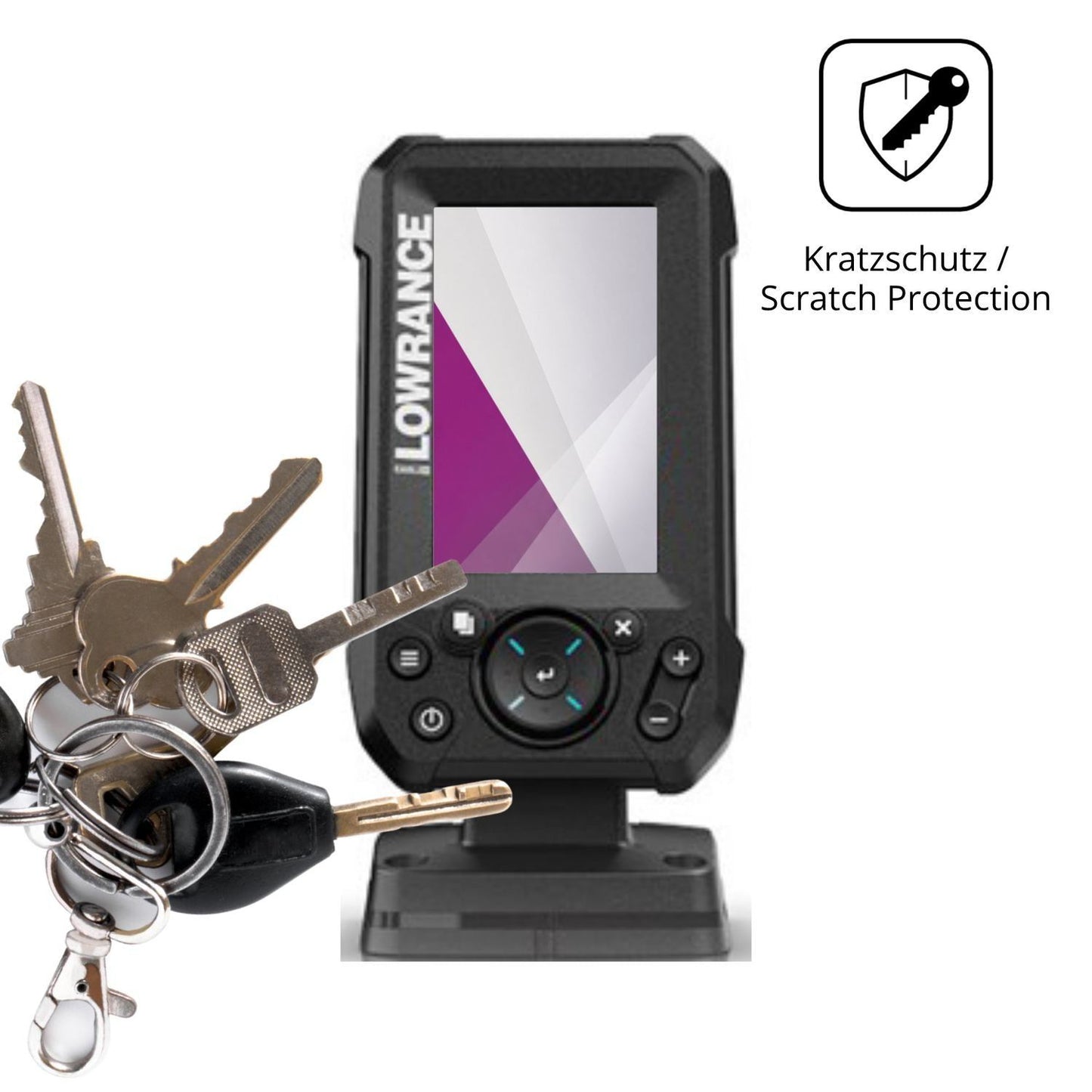 2x Schutzfolie klar für Lowrance Eagle 4 Display-S (4)