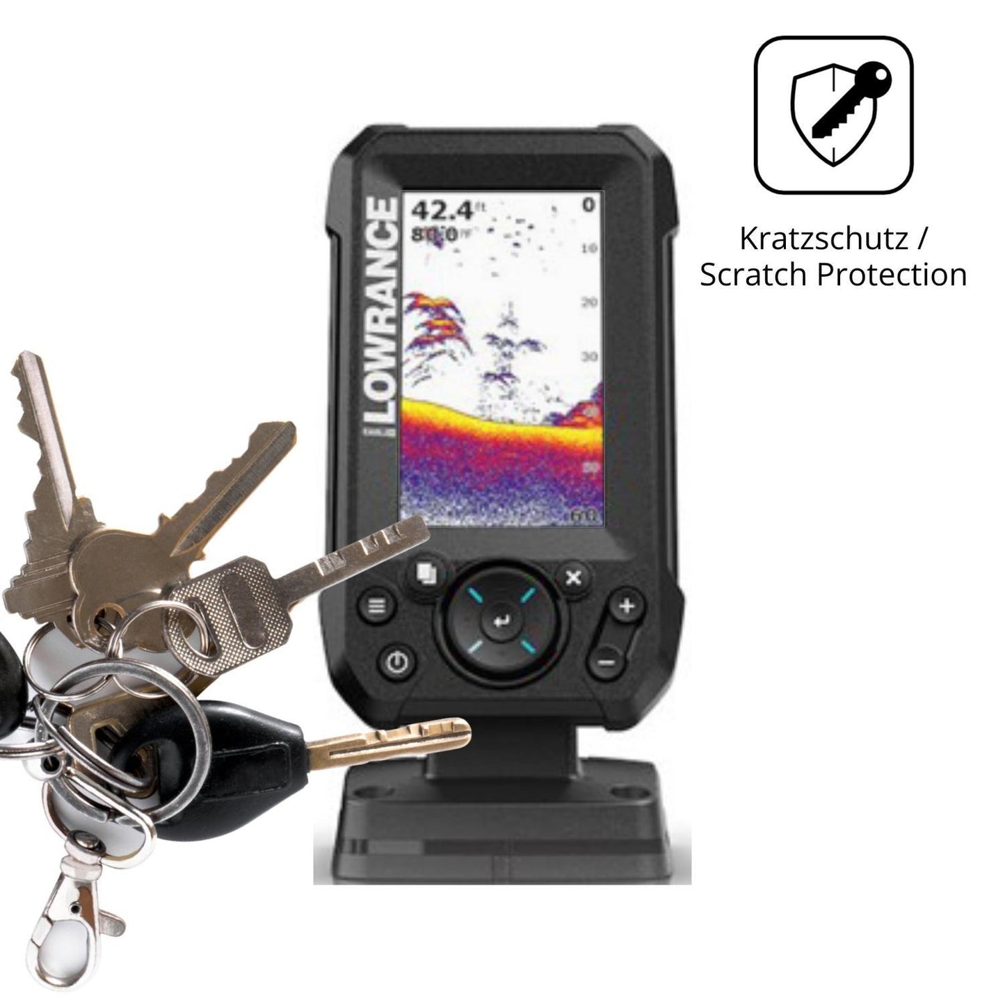 2x Schutzfolie matt für Lowrance Eagle 4 Display-S (4)