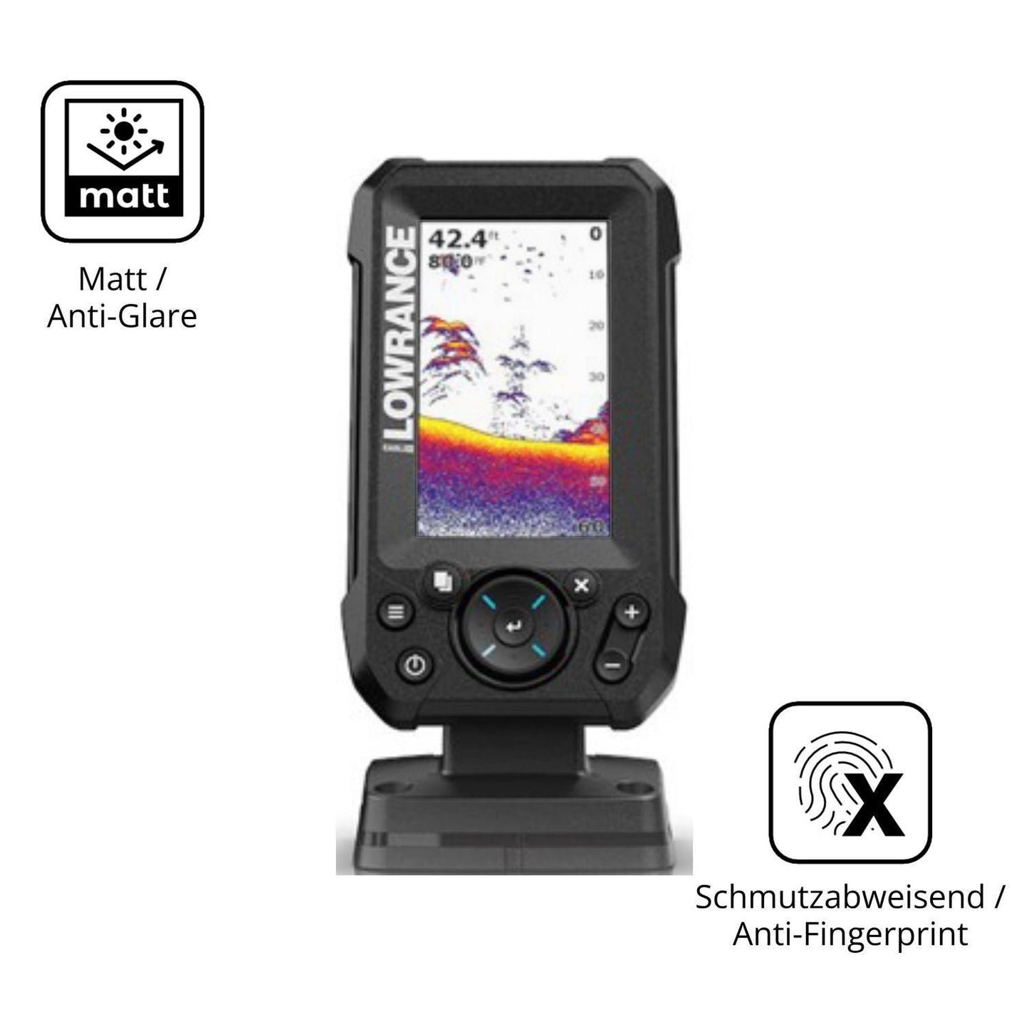 2x Schutzfolie matt für Lowrance Eagle 4 Display-S (5)