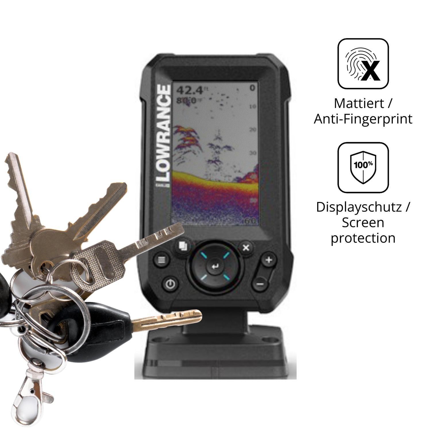 Blickschutzfolie für Lowrance Eagle 4 matt Schutzf (3)