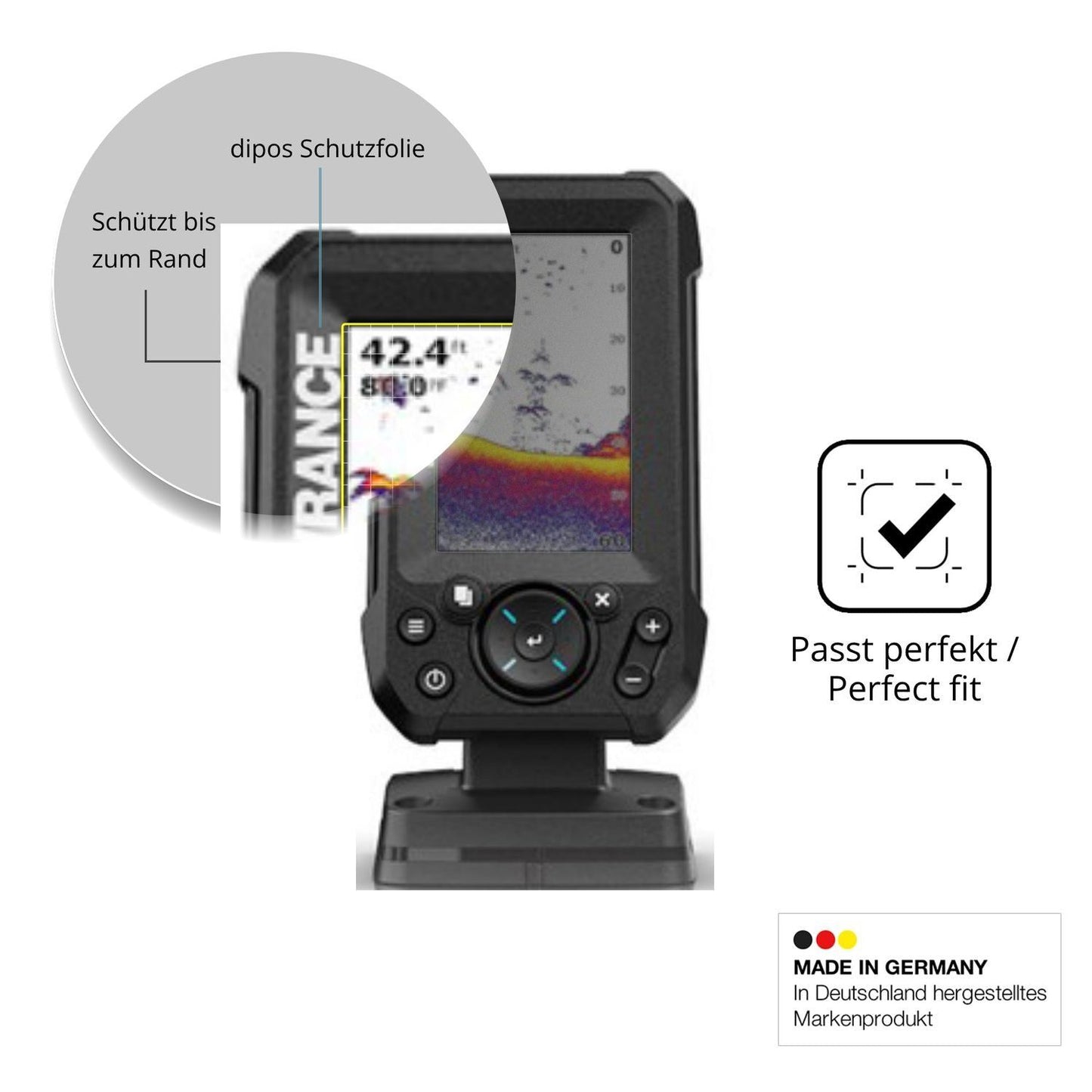 Blickschutzfolie für Lowrance Eagle 4 matt Schutzf (4)