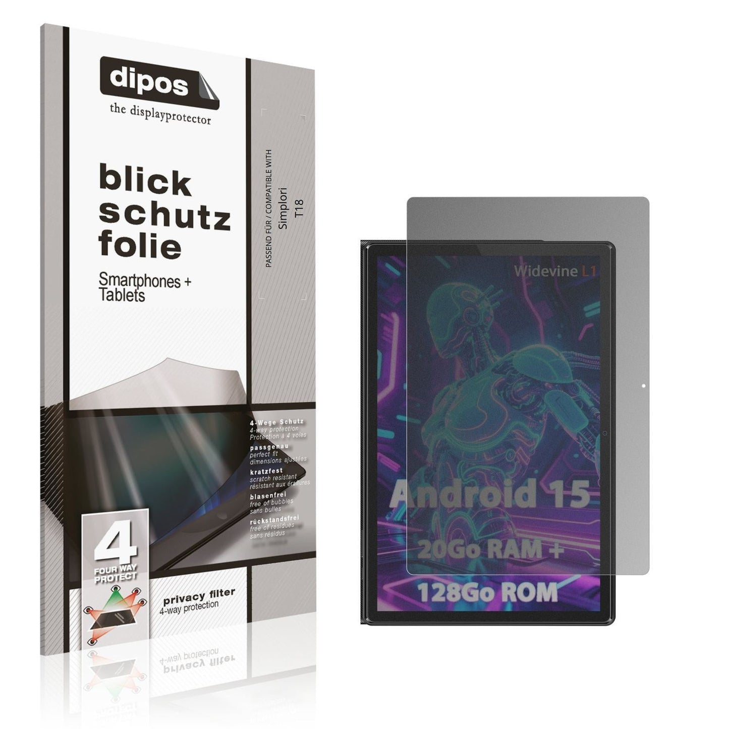 Blickschutzfolie für Simplori T18 matt Schutzfolie (1)