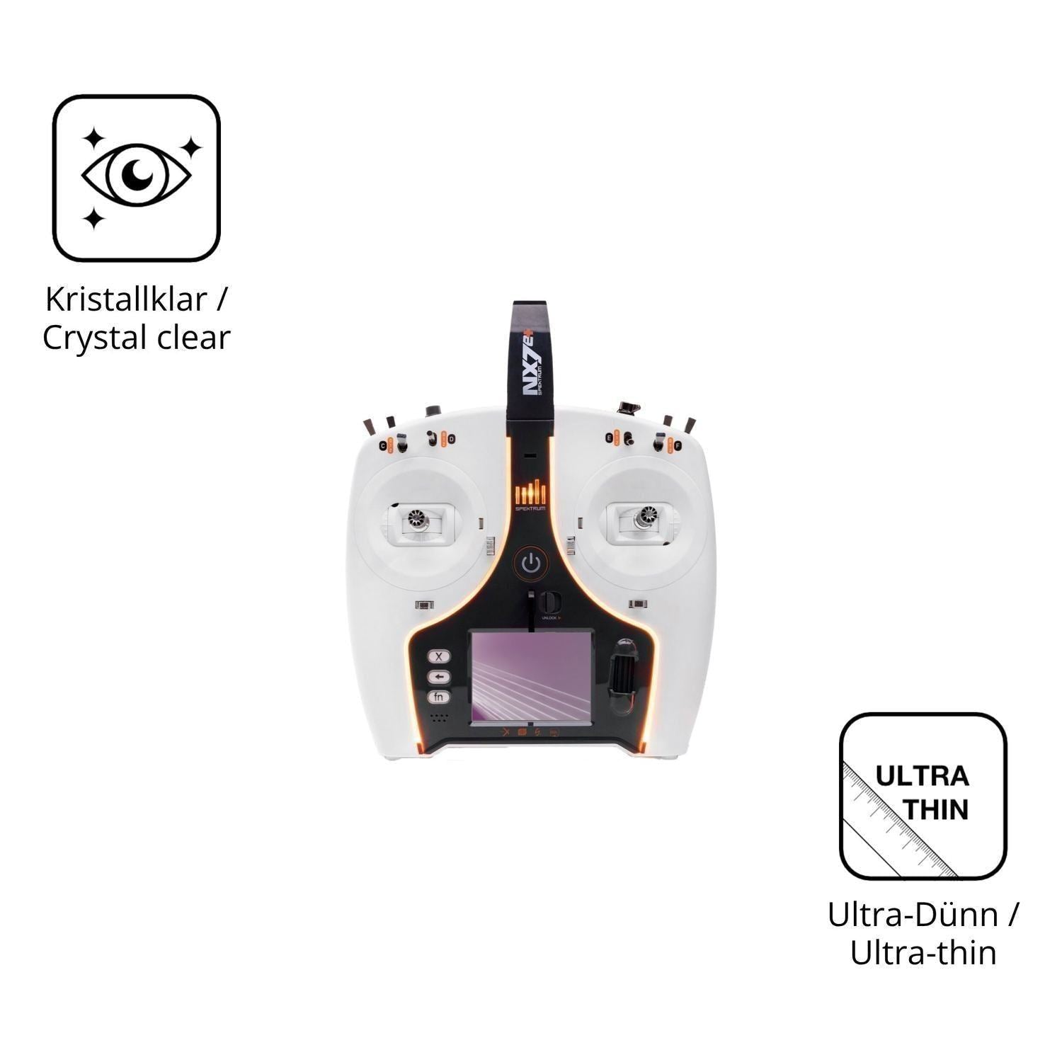 2x Schutzfolie klar für Spektrum NX7e Plus Display (5)