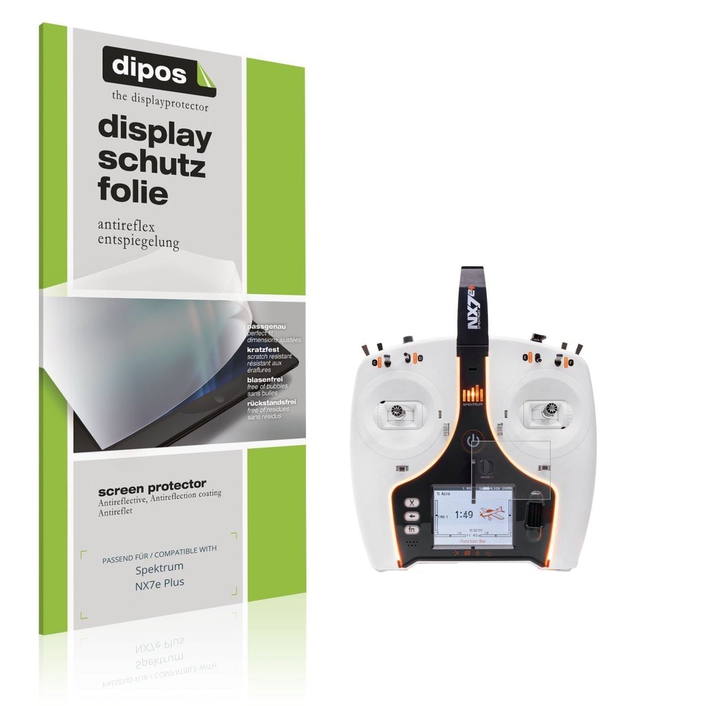2x Schutzfolie matt für Spektrum NX7e Plus Display (1)