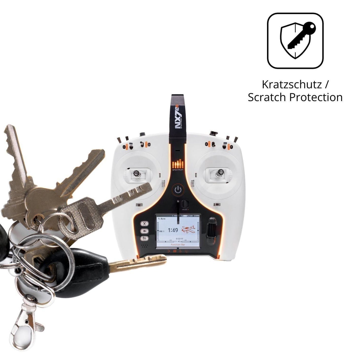 2x Schutzfolie matt für Spektrum NX7e Plus Display (4)