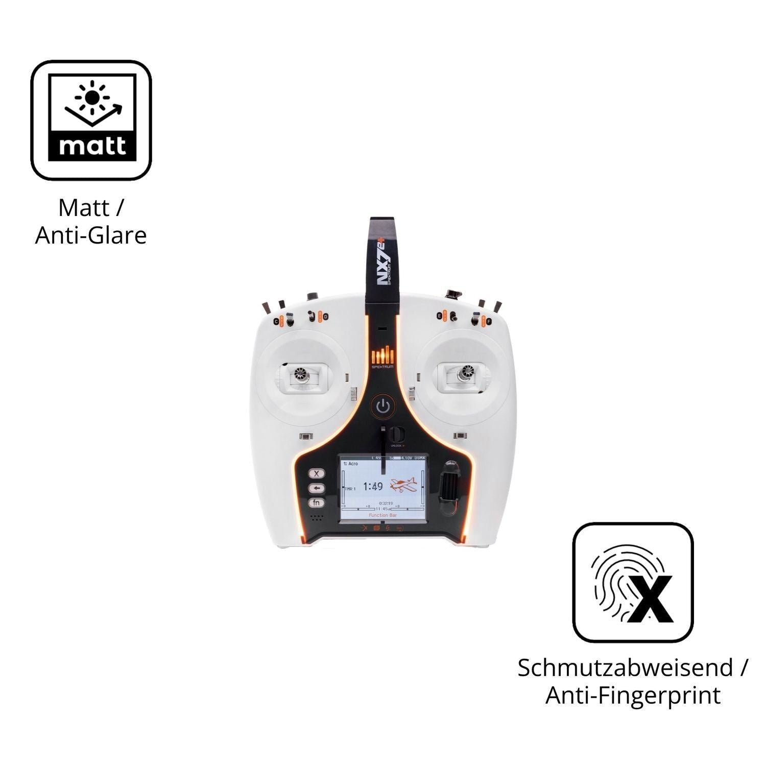 2x Schutzfolie matt für Spektrum NX7e Plus Display (5)