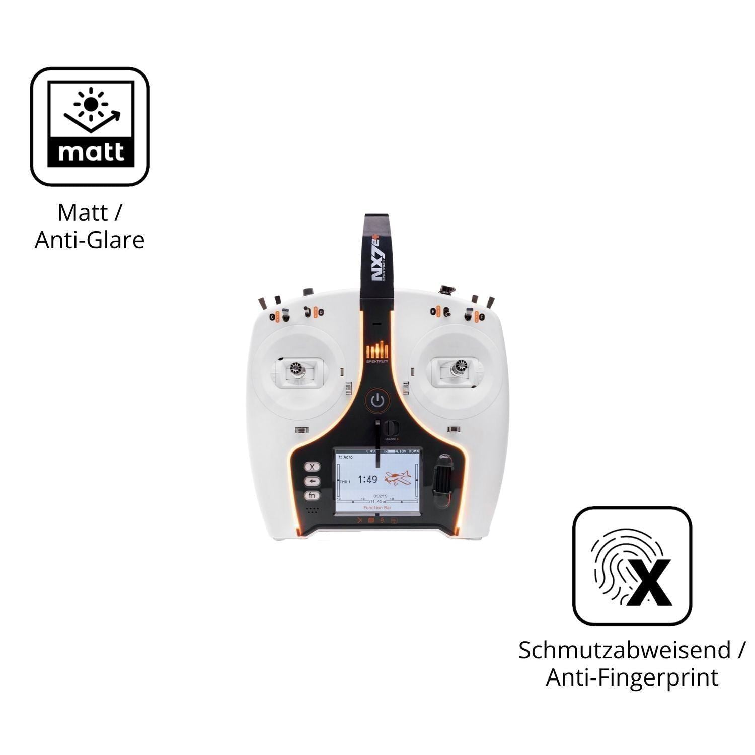2x 9H Schutzfolie matt für Spektrum NX7e Plus Panz (5)