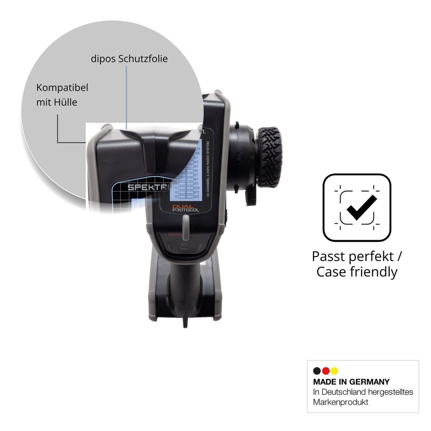 2x Schutzfolie matt für Spektrum DX Rugged Plus Di (6)